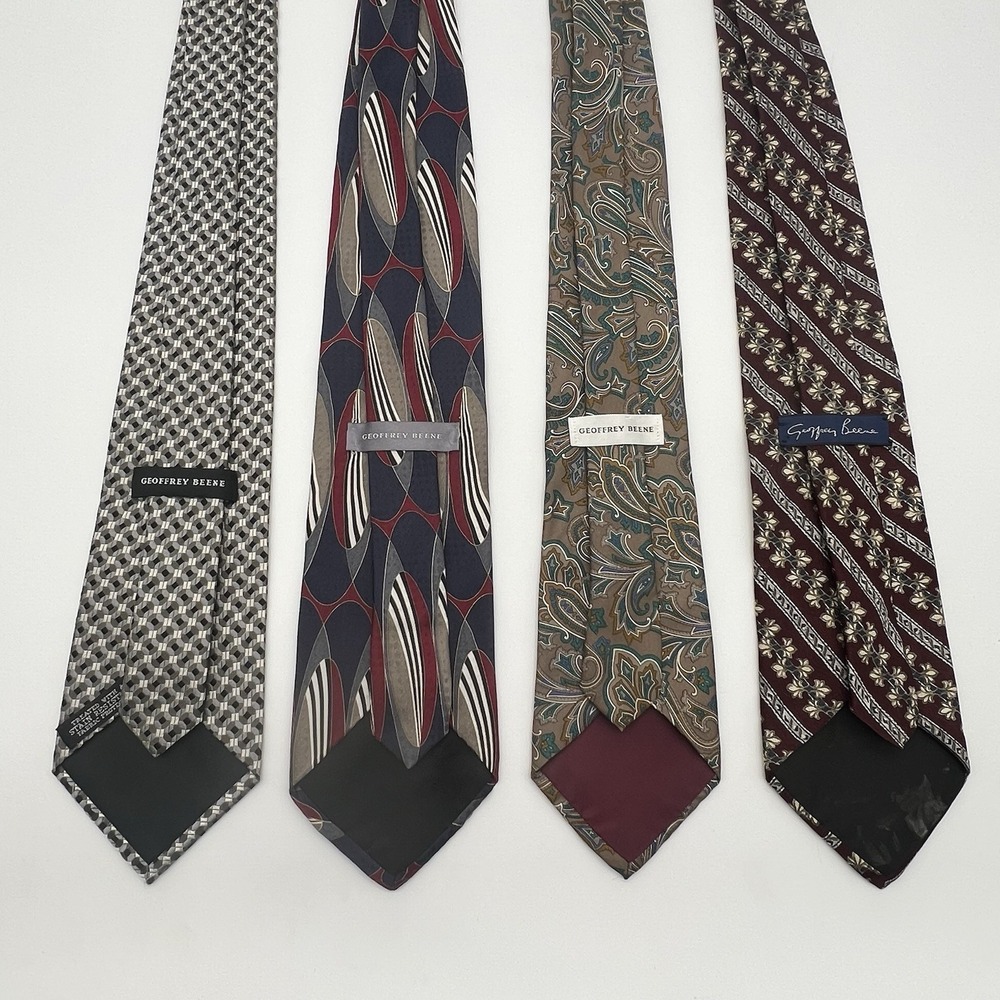 Geoffrey Beene Ties Lot Of 4 - Picture 2 of 2